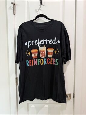 Black "Preferred Reinforcers" Graphic Tee